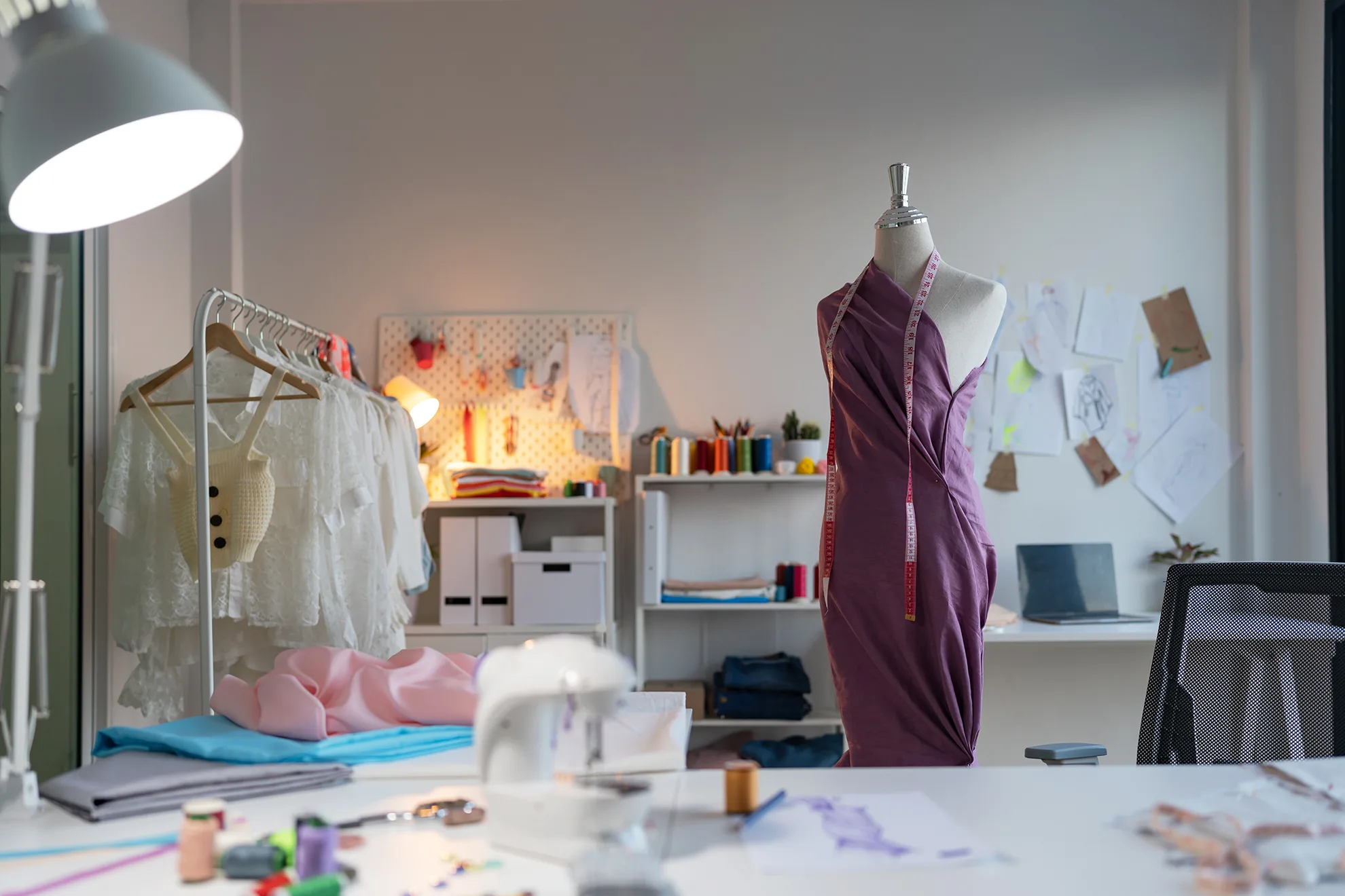 Desk of Fashion Designer